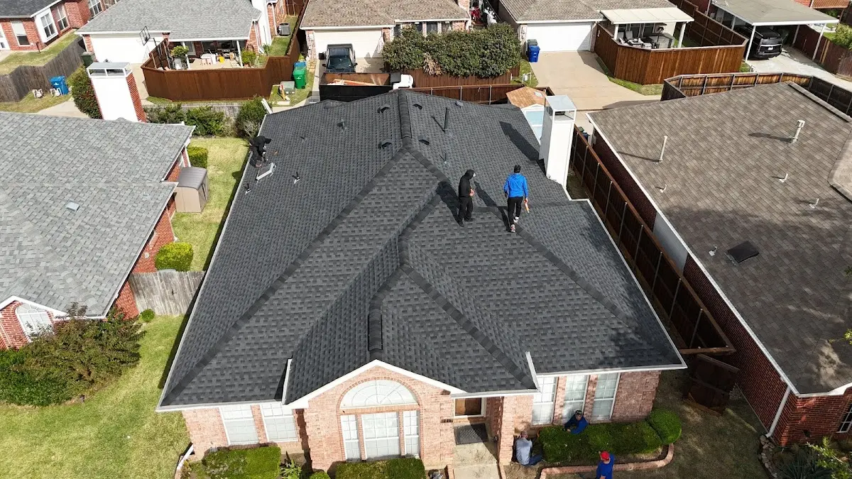 Slate & Tile Roof Repair work in progress on a Danville property